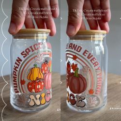 Libbey Glass Can Cup Pumpkin Spice 