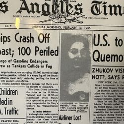 Framed LA Times Article