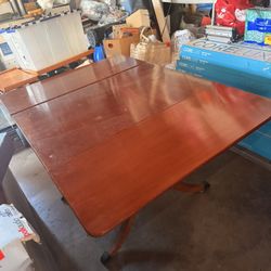 Antique Table With Foldable Sides