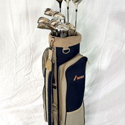 Ladies Complete Golf Club Set XPC Plus Irons Woods Putter + Datrek Bag RH Clean