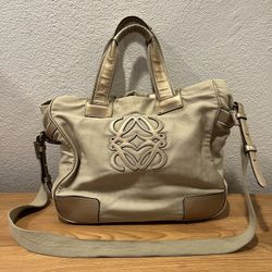 LOEWE 2-way Big Anagram Logo Canvas Bag