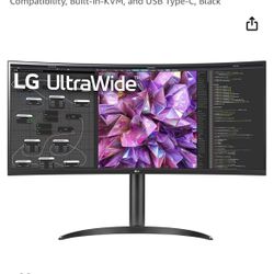 LG Ultrawide QHD 34-inch Curved Computer Monitor 34WQ73A-B