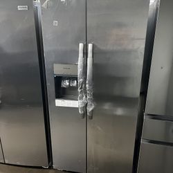 New Open Box Frigidaire Stainless Steel Side By Side Refrigerator