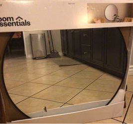 Round black mirror