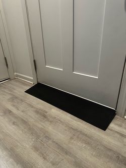1.2" Rise Rubber Threshold Ramps for Doorways, 35.4" Wide Natural Wheelchair Ramp, Non-Slip Rubber Ramp