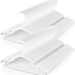 BRAND NEW 100 Pack (10.27"W x 6"H) Non-Slip Kids Plastic Hangers for Baby Clothing