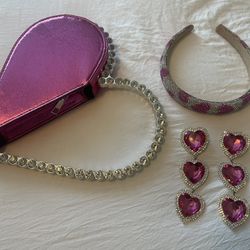 Pink Heart Valentine Accessories