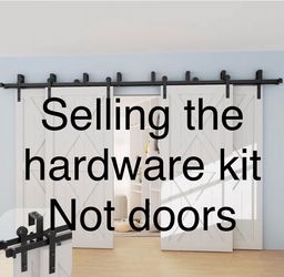 ZEKOO 9FT Four Doors Double Track Bypass Sliding Barn Door Hardware Kit