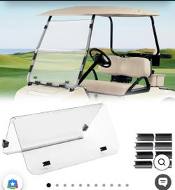 KEMIMOTO Golf Cart Windshield Compatible with Club Car DS 2000+ Foldable Replacement Windshield with Anti-UV and Impact Resistant Acrylic
