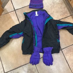 Columbia Jacket Hat And Gloves