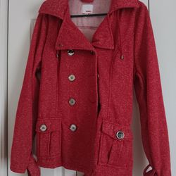 Jacket with hood  - size large  (runs small)