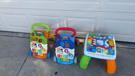 Learning walkers  and activity table $35 for all 3 together  or $15 each pick up only bonanza and lamb