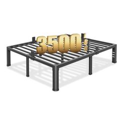 16 inch Queen Bed Frame with Round Corner Legs 3500 lbs