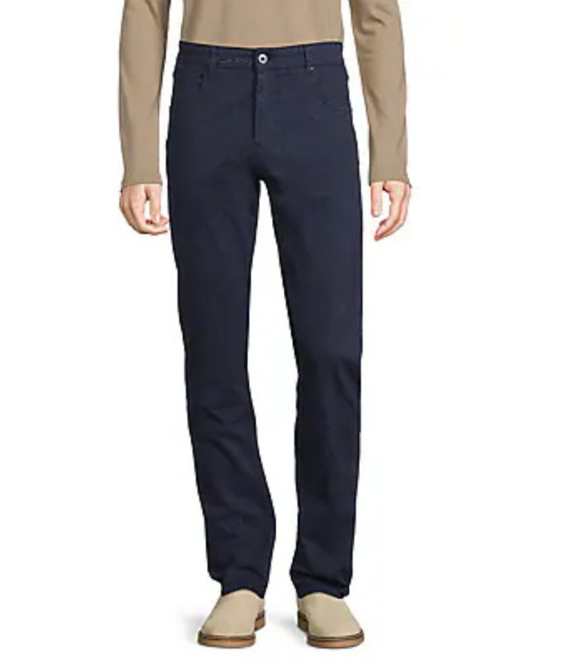 Bugatchi Cotton Stretch Five-Pocket Pants 34x34 MADE IN PORTUGAL