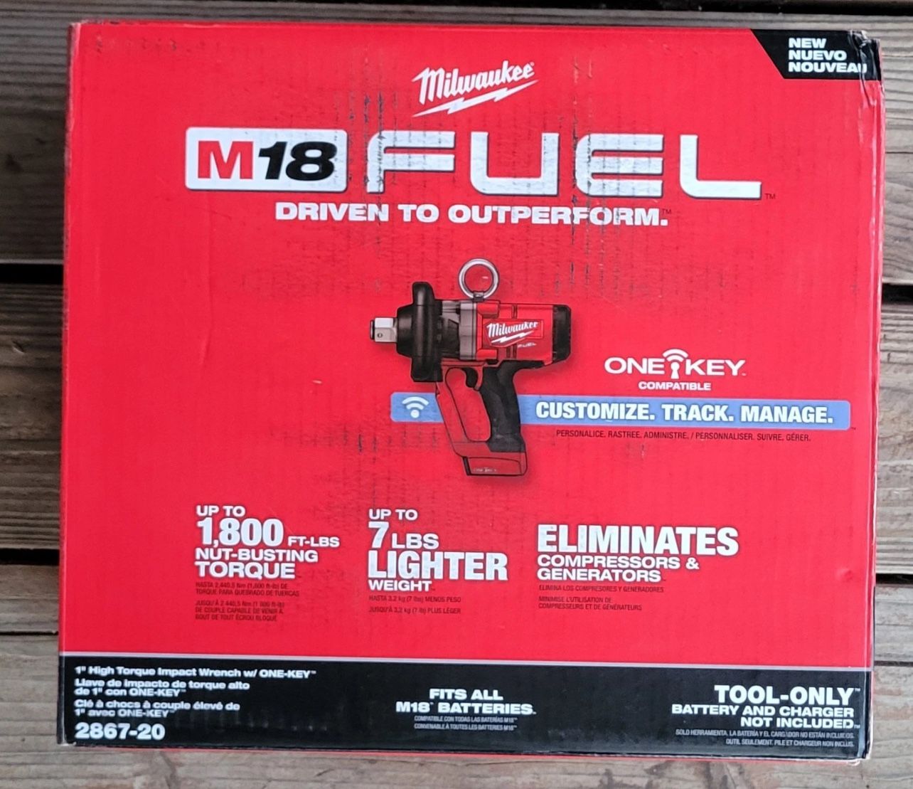 Milwaukee 2867-20 M18 FUEL 1" Impact Wrench w/ ONE-KEY (Tool Only) - NEW