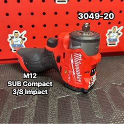 Milwaukee M12 FUEL  Brushless 3/8 in. Sub Compact Impact Wrench (Tool Only)