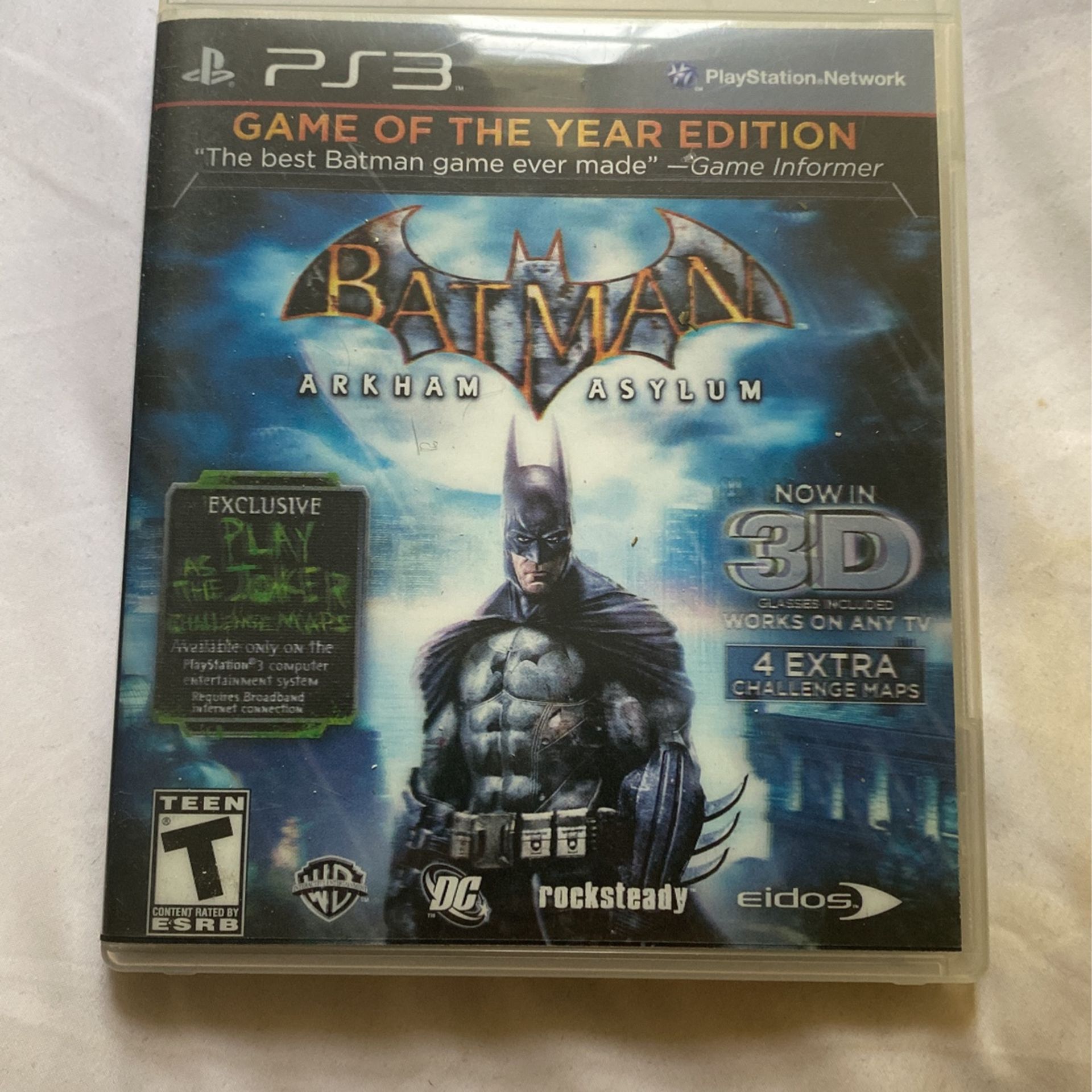 (PRE OWNED) PS3 Batman Arkham Asylum Game Of The Year Edition