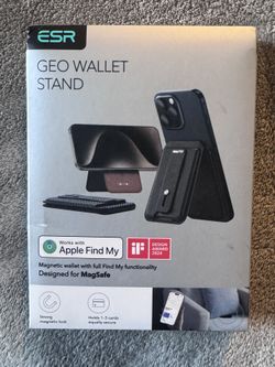 Magsafe Wallet Card Holder for Phone, Full Find My Functionality, Magnetic Geo iPhone Wallet, Bl
