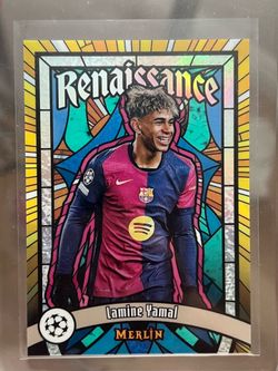 LAMINE YAMAL 2024-25 TOPPS MERLIN UCL RENAISSANCE CASE HIT SSP #R-6