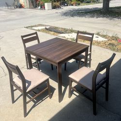 wood dining set