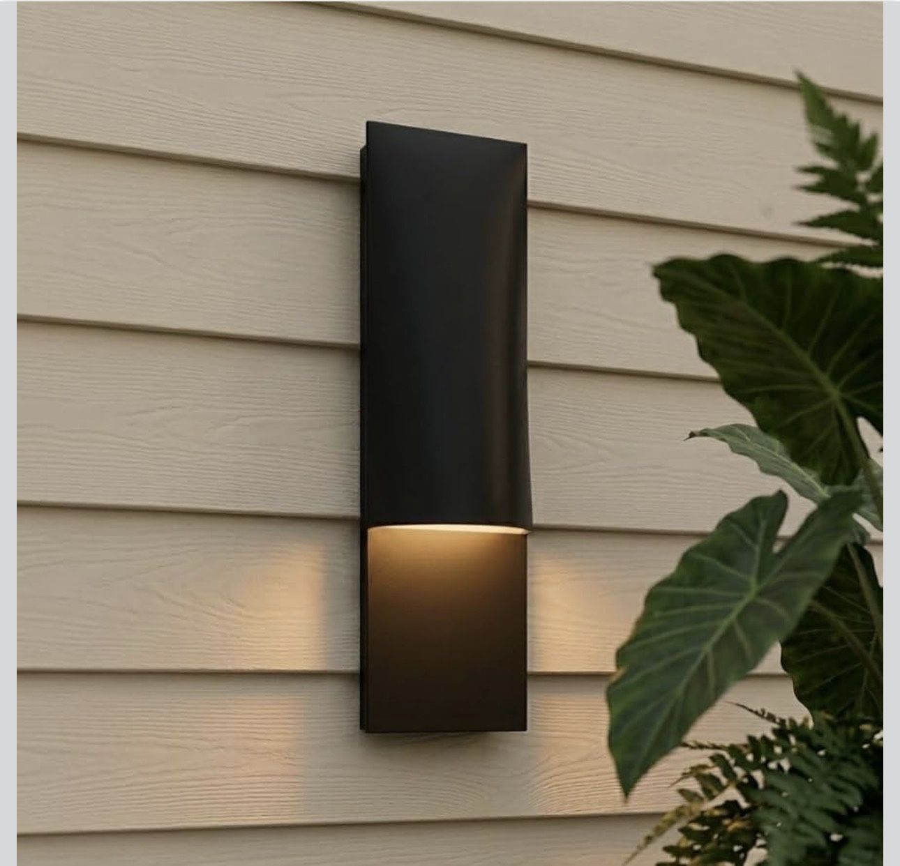 (1) Brand new In box Black Modern wall sconce 18” (Wired -outdoor / indoor)
