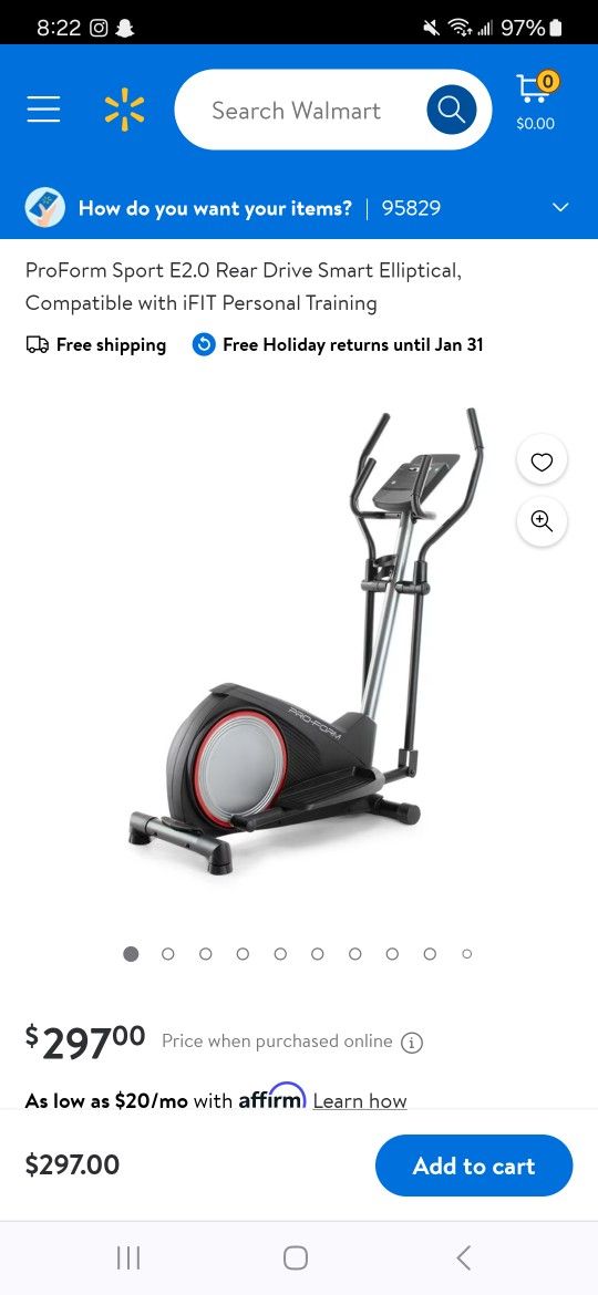 Proform SPORT E2.0 Rear Drive Elliptical