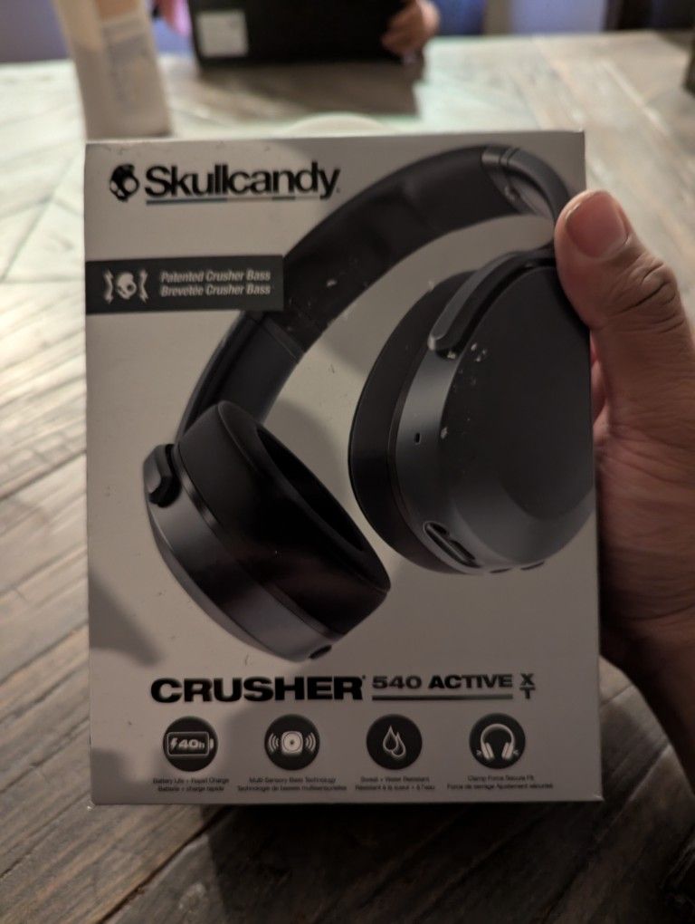 Skullcandy Crusher 540 Active XT Wireless Over-Ear Workout Headphones, Coal