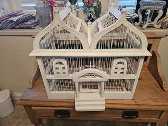 White Decorative Bird Cage