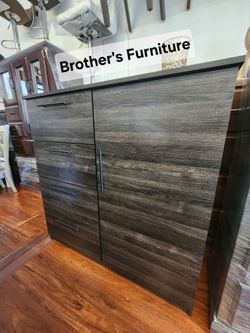 Wardrobe Rustic Dark Grey Finish, New Especial priceWardorbe