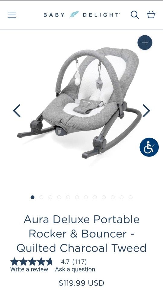 Baby Delight - Aura Deluxe Portable Rocker & Bounce