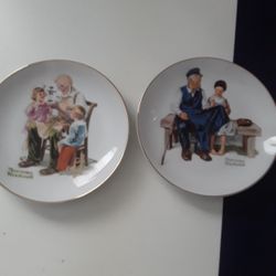 Two Nornan Rockwell Plates