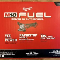 BNIB Milwaukee M18 FUEL 4-1/2 in./5 in. grinder paddle switch 2880-20
