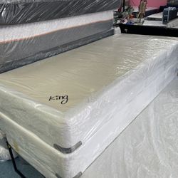 9” King Size box Springs, Space Technology,In Great Condition, Sanitized And Sealed, $75,  