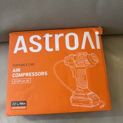 AstroAI Portable Air Compressor Tire Inflator 12V 150W JY16P160-18 w/ Case Kit