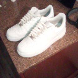 All White Air Force I's Size 9 ,used Once