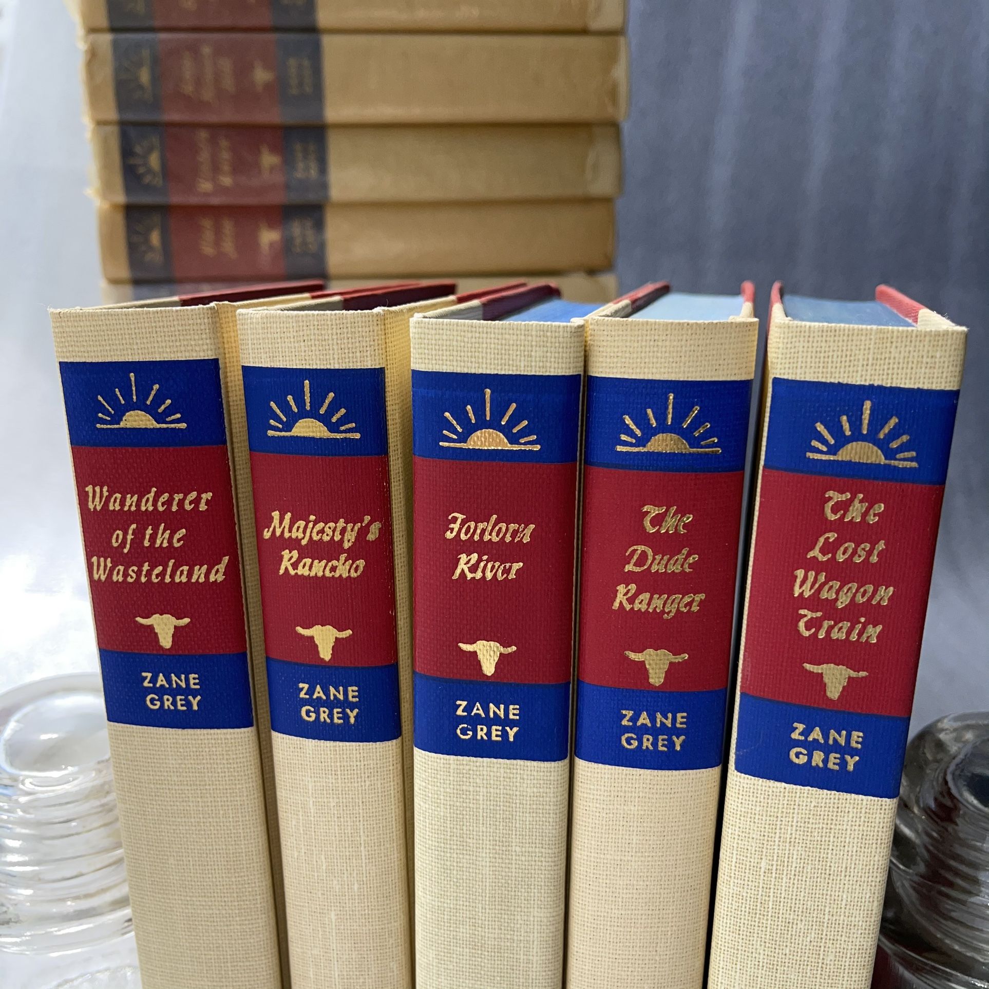 Book Collection by Zane Grey 30 Books - Instant library of midcentury bindings