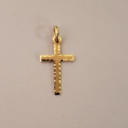 14kt Gold Cross Pendant 