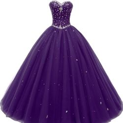 Purple Quinceañera Formal Dress Prom Size 6 / Vestido /16