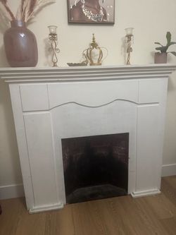 White Faux fireplace