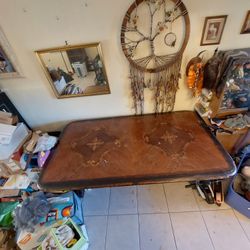 7' Solid Oak Table w/ Extensions