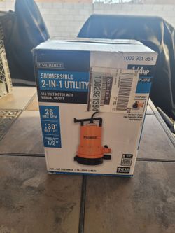 Everbilt 1/4 HP Submersible 2-in-1 Utility Pump
