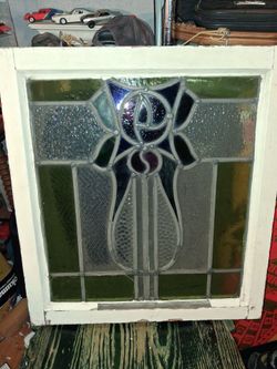 Vintage stain glass window