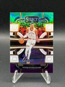 2023-24 Select Concourse Green White Purple Prizm #87 Victor Wembanyama RC