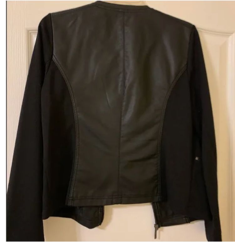 Alfani Woman Leather And Cloth Jacket