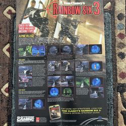 Tom Clancy's Rainbow Six 3 Year 2003 Poster 20.25”X14.5"  Playstation XBOX 