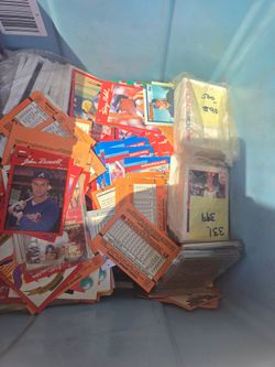 Box of Vintage Baseball Cards and Magazines