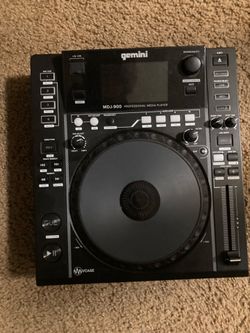 Gemini MDJ-900 Single Deck DJ Media Player, USB, Pitch Control, MP3, Black