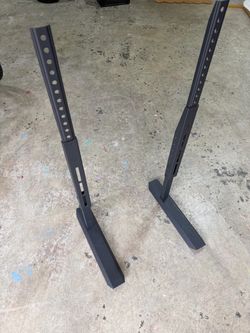 TV Stand Legs Pair Black Metal
