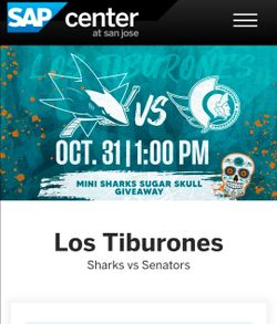 San Jose Sharks Tickets 🦈