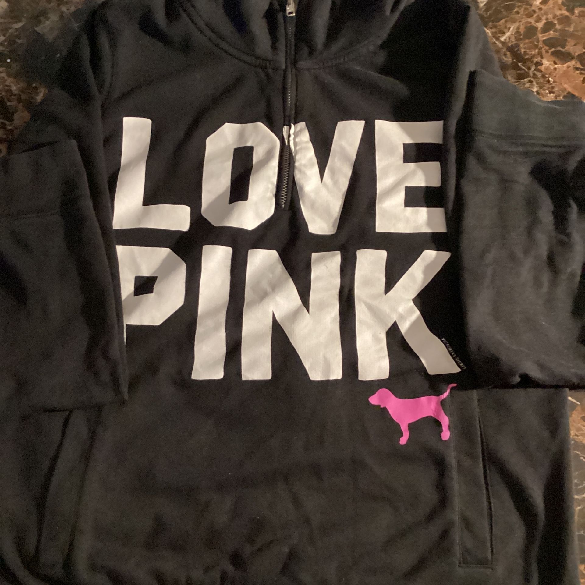 Pink Quarter Zip Sweatshirt